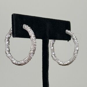 Judith Ripka Vintage CZ Hoop Earrings